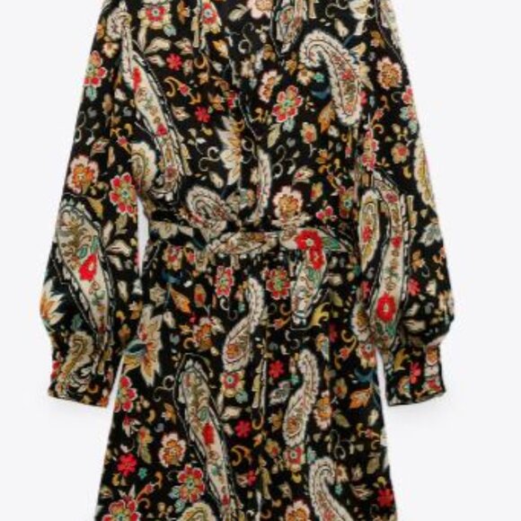 BRAND NEW ZARA COLLECTION PRINTED SHORT DRESS MULTICOLORED - Picture 6 of 7